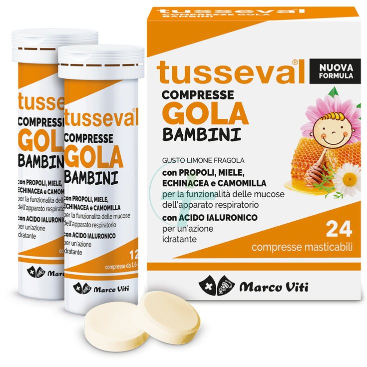 Marco Viti Tusseval Gola Bambini 24 compresse