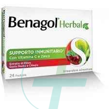 Benagol Herbal Menta Ciliegia 24 pastiglie