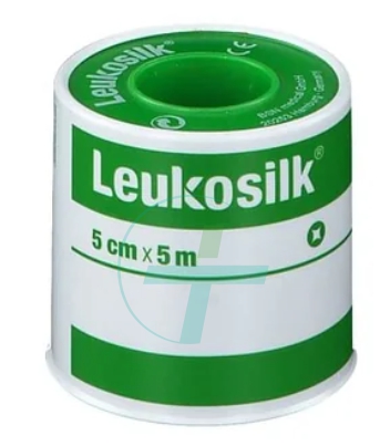 Cerotto in Rocchetto Ipoallergenico Leukosilk in Seta 5x500cm