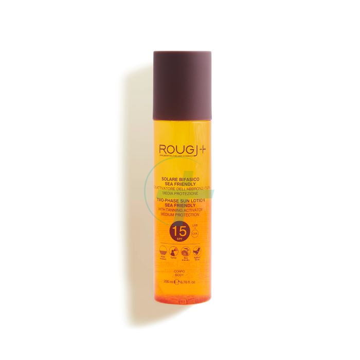 Rougj Solare Bifasico Spf15 con Attivatore di Melanina 200ml